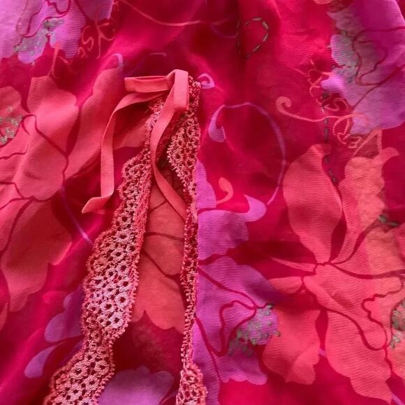 Victoria’s Secret Red Pink Purple Embroidered Babydoll SZ XS # 1610 - Picture 9 of 16